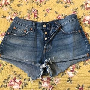 High Rise Levi Denim Shorts
